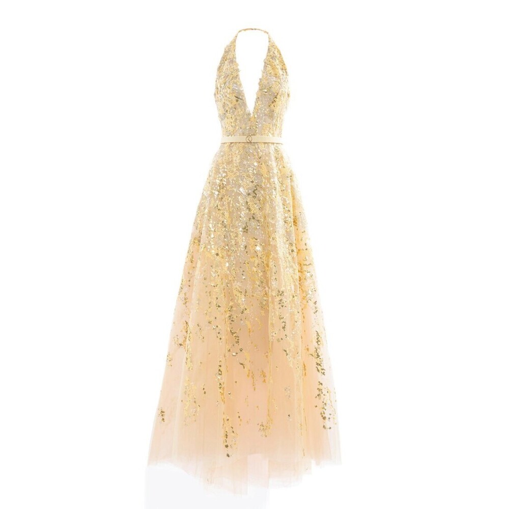 Saiid Kobeisy Embroidered Long Dress